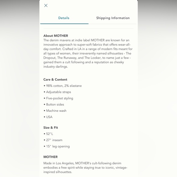 Mother The Scrapper Overalls from Anthropologie Size L EUC - Picture 15 of 16